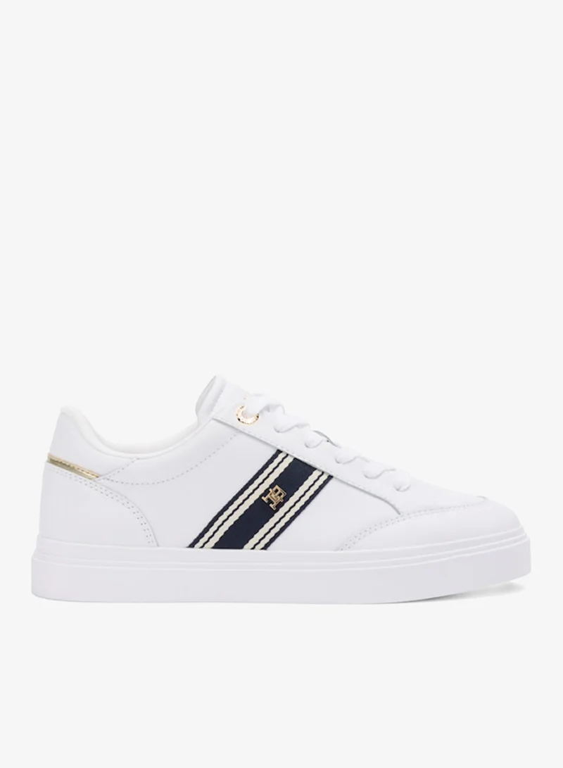 Leather Webbing Strap Cupsole Trainers